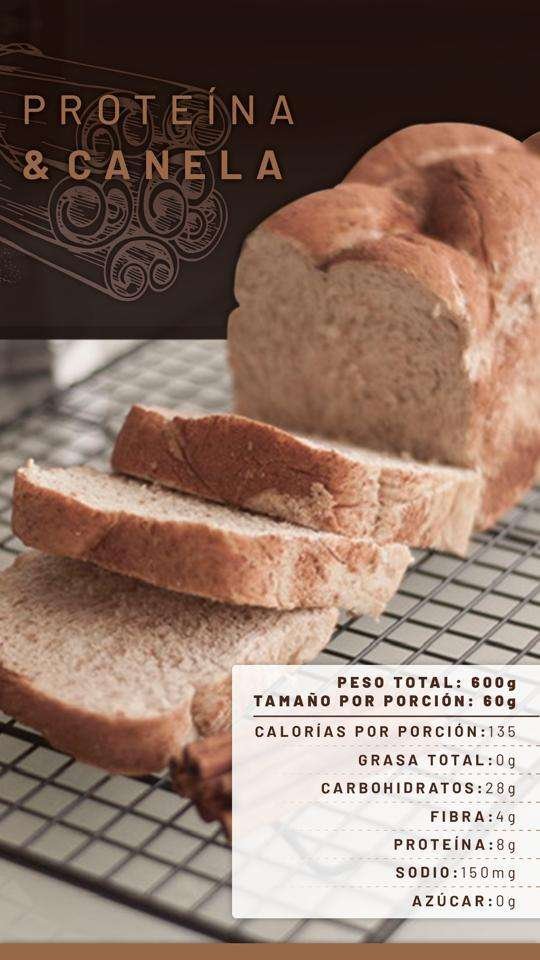 Pan integral proteína Canela 600gr