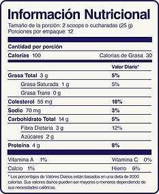 Información Mezcla pancakes waffles vainilla 300gr