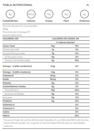 Información Linaza molida 500gr
