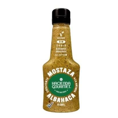 Mostaza Albahaca x 380 g - Hacienda Gourmet
