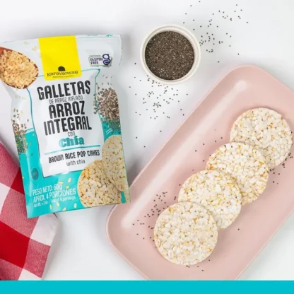 Galletas de arroz inflado integral con chía 60gr - Imagen 2