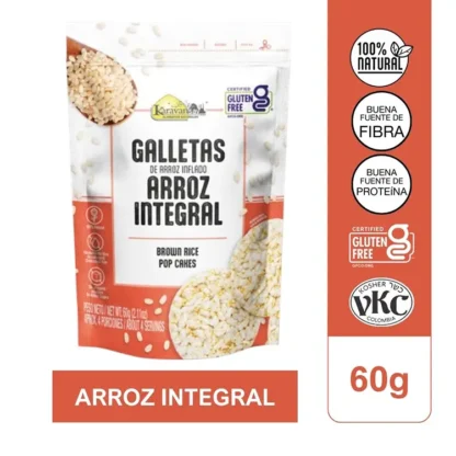 Galletas de arroz inflado integral 60gr